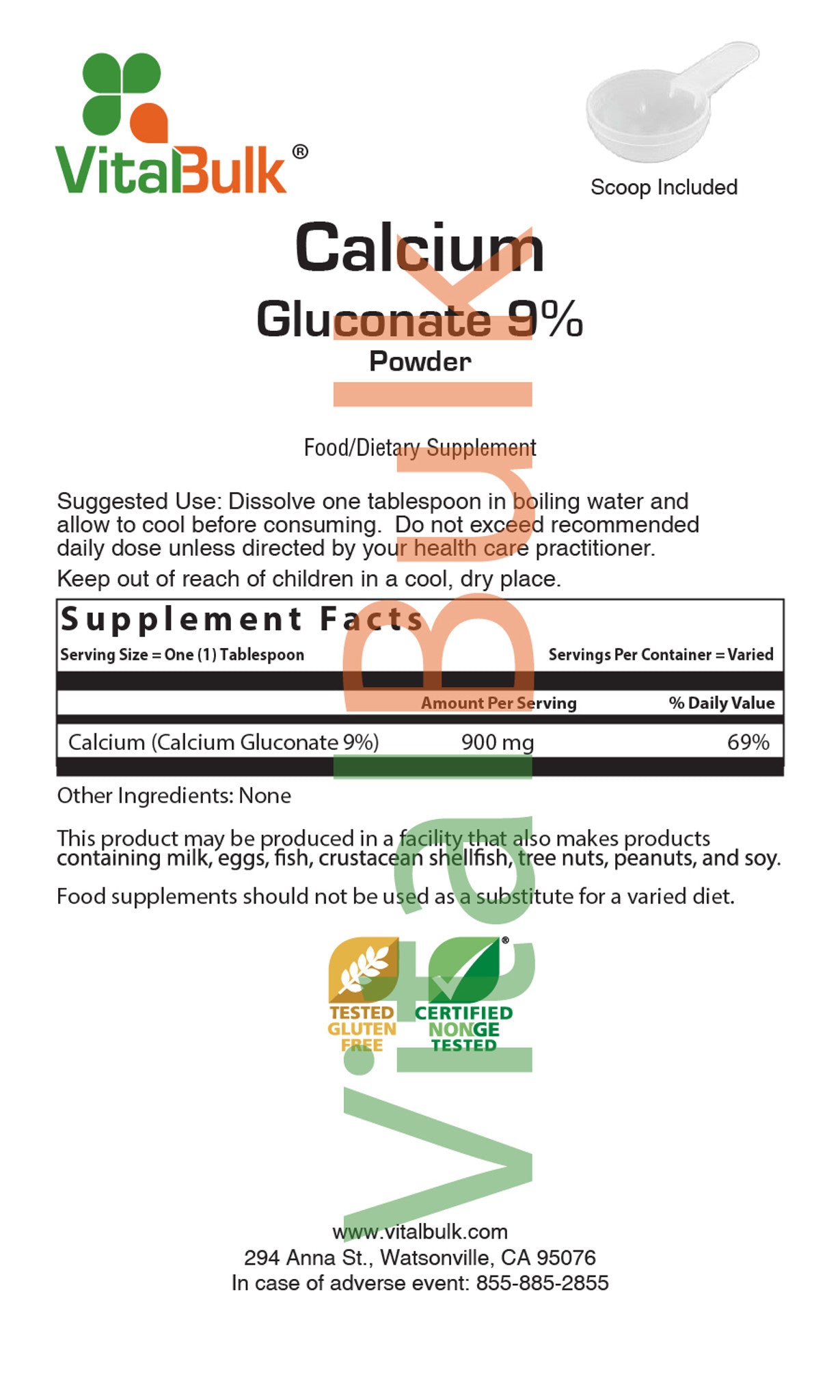 Calcium Gluconate 9% Powder