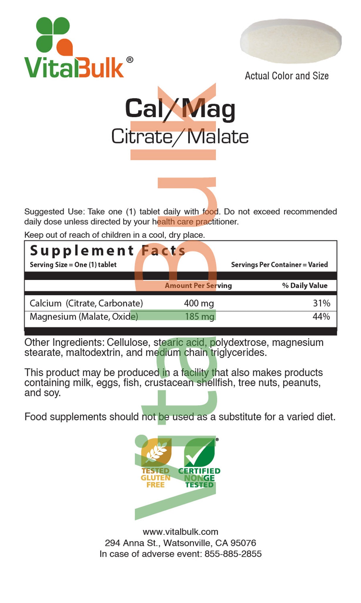 Cal-Mag Tablet  (250 tablets)