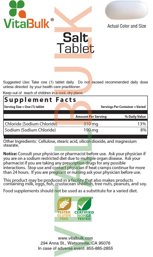 Salt Tablet - 100 Count Bag