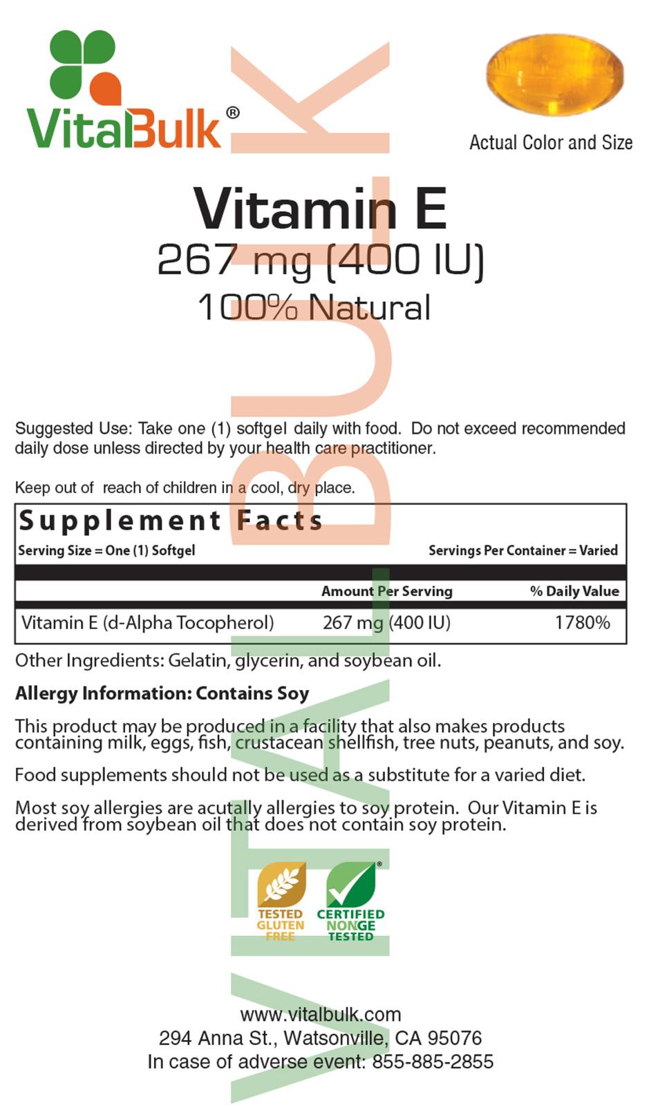 Vitamina E100 400IU (100 capsules)