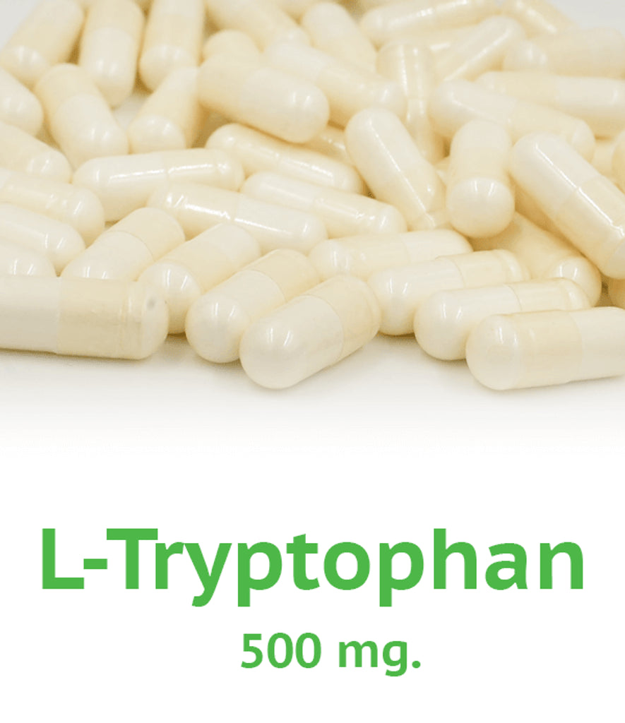 L-Tryptophan 500 mg Capsule - 100 Count Bag