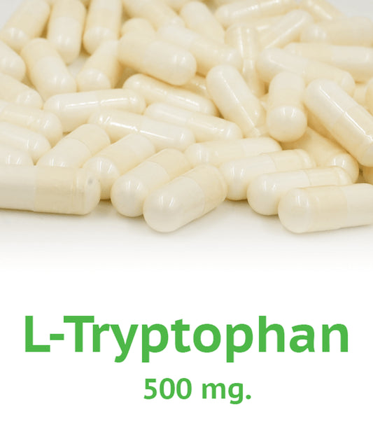 L-Tryptophan 500 mg Capsule - 100 Count Bag