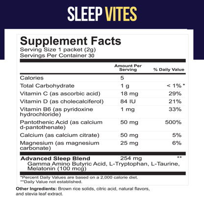 Sleep Vites -- Natural Sleep Formula